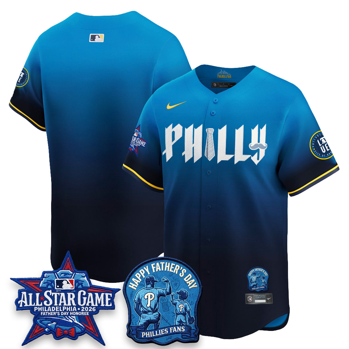 Philadelphia Phillies Happy Father's Day Vapor Jersey - Stitched