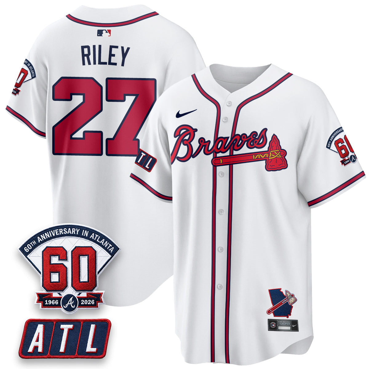 Atlanta Braves 2026 60th Anniversary Vapor Limited Jersey - Stitched