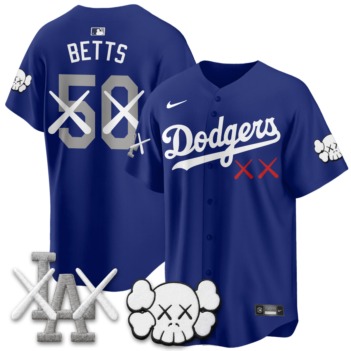 Los Angeles Dodgers x KAWS Edition Vapor Jersey - Stitched-Cuztomshoes