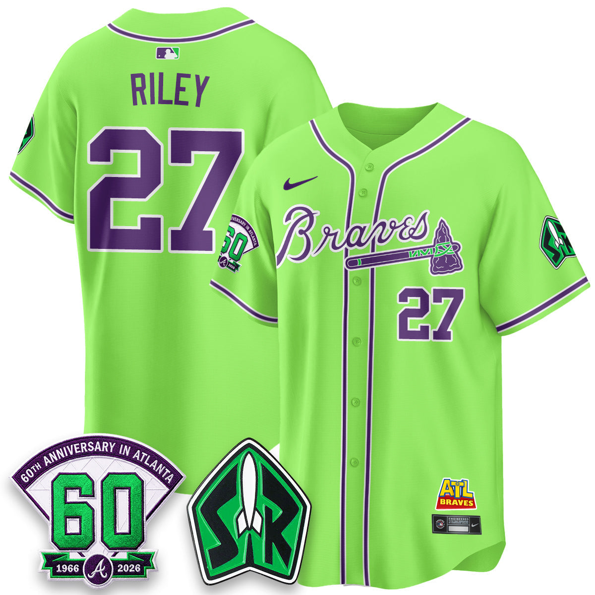 Atlanta Braves 60th Anniversary Space Ranger Edition Vapor Limited Jersey - Stitched