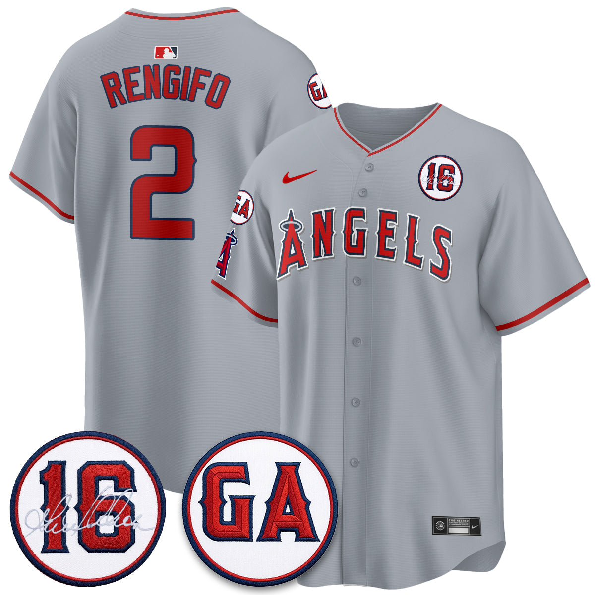 Los Angeles Angels Garret Anderson Tribute Patch Vapor Premier Limited Jersey - Stitched-Cuztomshoes