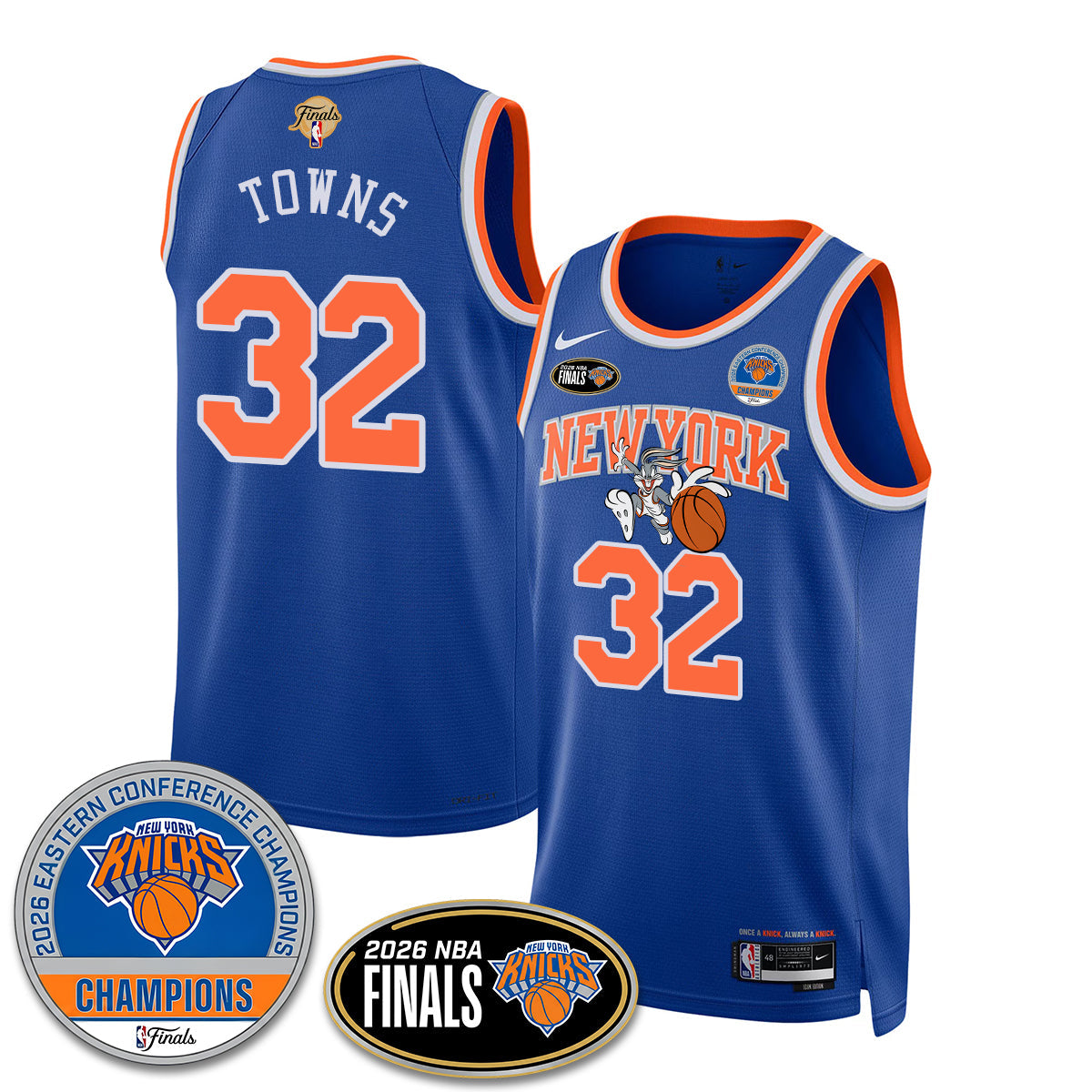 New York Knicks 2026 Basketball Eastern Conference Champions x Bunny Vapor Jersey - Stitched-Cuztomshoes