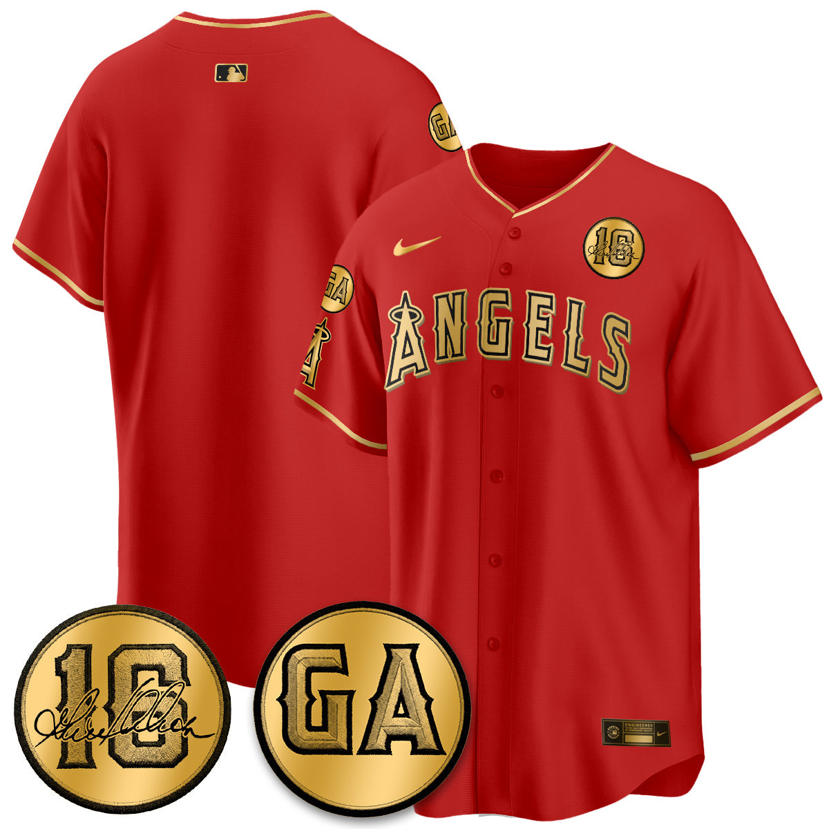 Los Angeles Angels Garret Anderson Tribute Patch Vapor Jersey - Stitched V2-Cuztomshoes