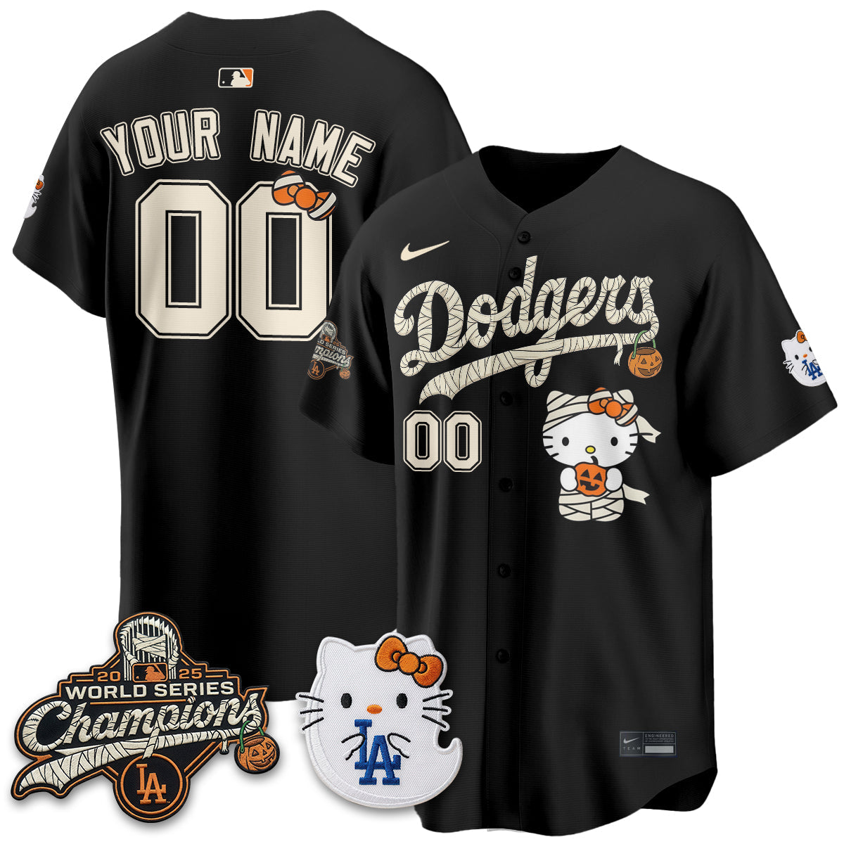 Los Angeles Dodgers Halloween 2026 Vapor Custom Jersey V2- Stitched-Cuztomshoes