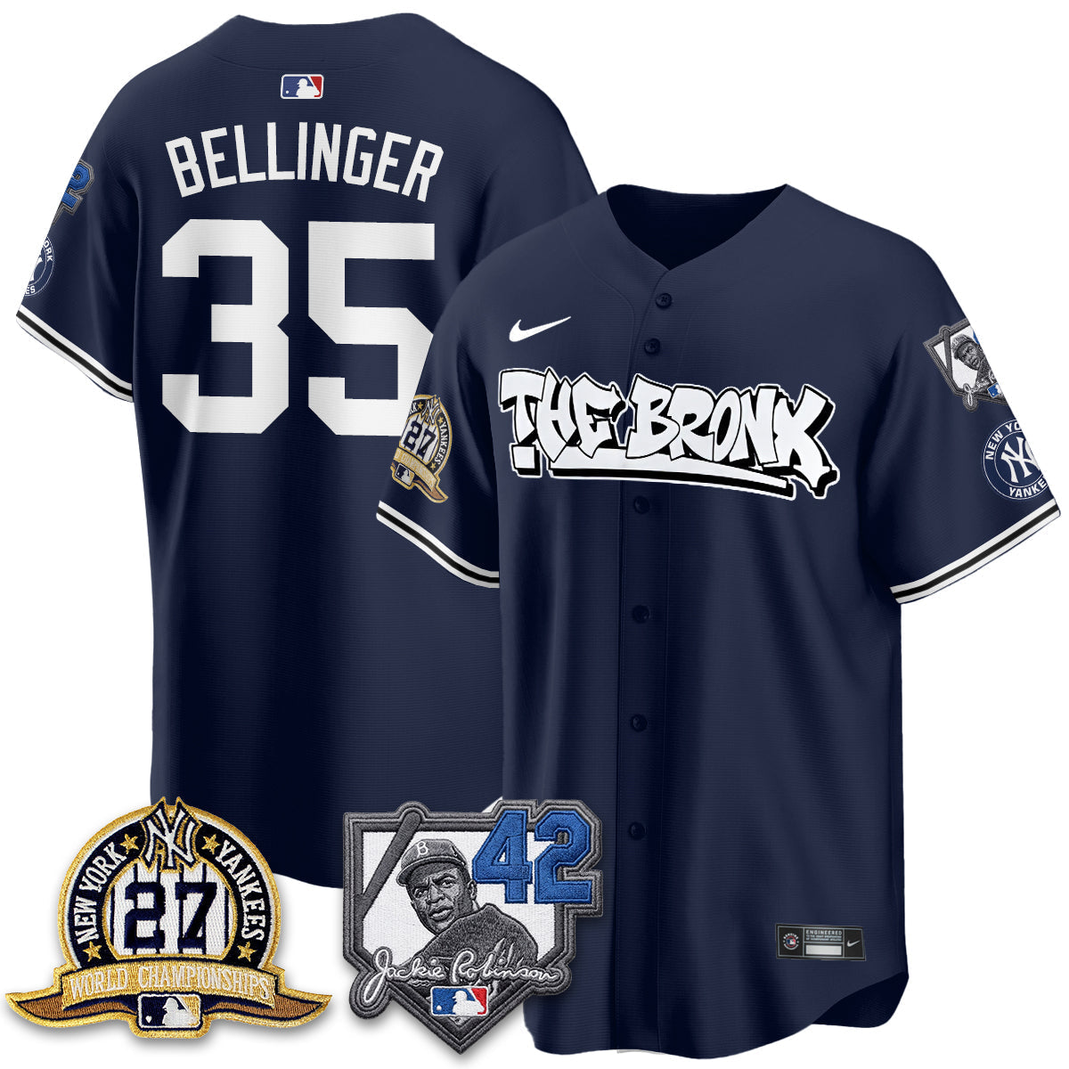 New York Yankees The Bronx 2026 Jackie Robinson Day Vapor Limited Jersey - Stitched
