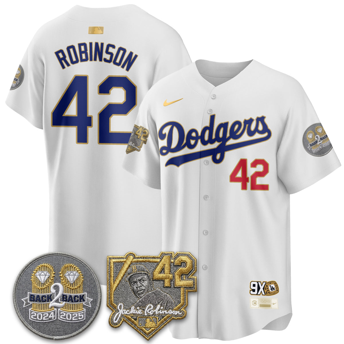 Los Angeles Dodgers - 2026 Jackie Robinson Day Vapor Limited Jersey - Stitched-Cuztomshoes