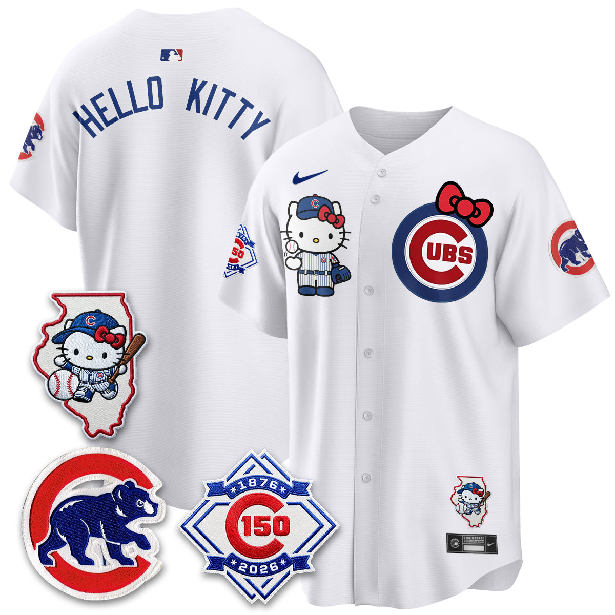 Chicago Cubs x Meow KT Vapor Premier Limited Jersey - Stitched V2