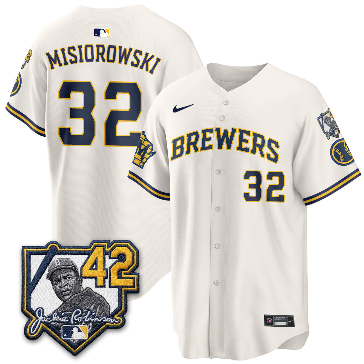 Milwaukee Brewers 2026 New Era Vapor Limited Jersey - Stitched-Cuztomshoes
