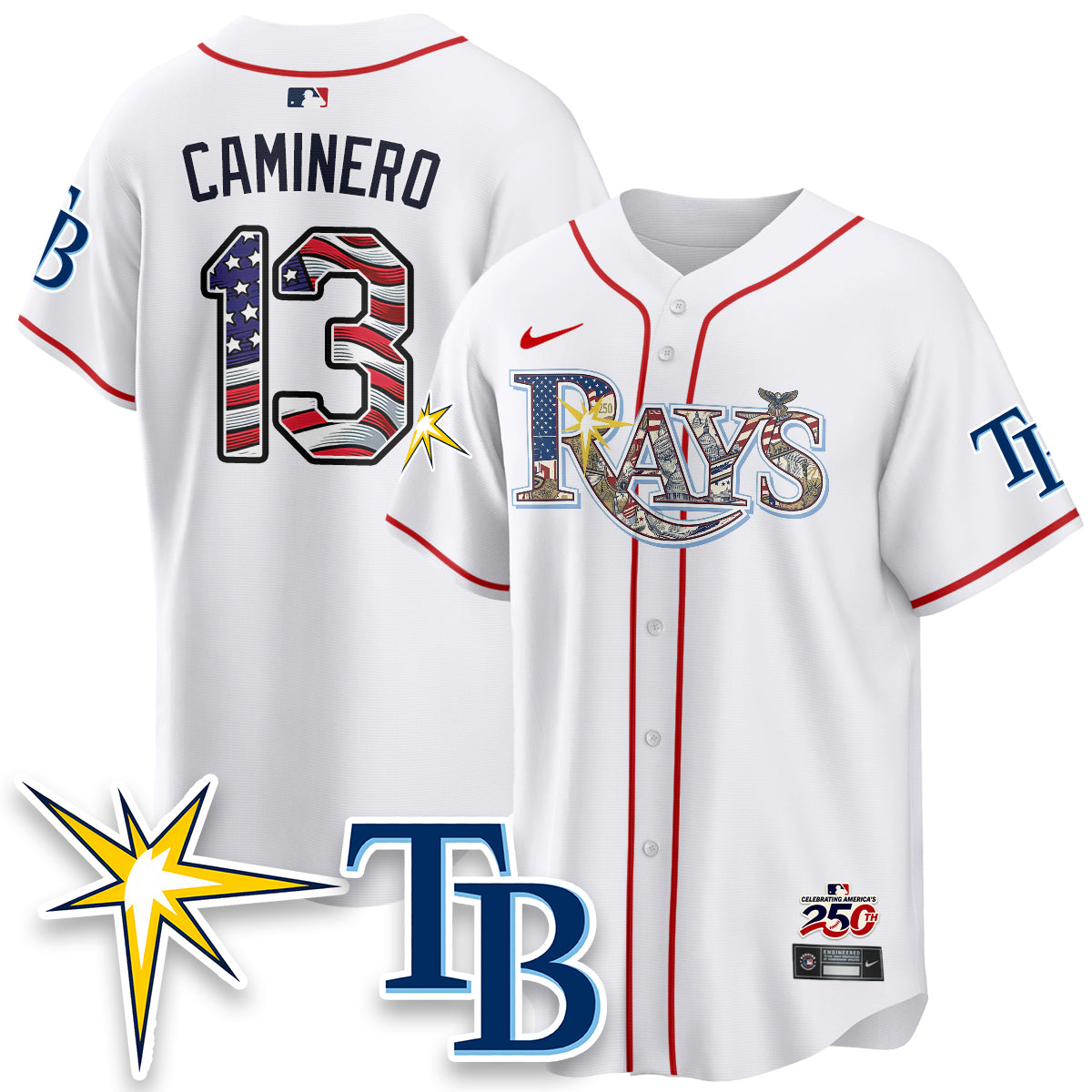 Tampa Bay Rays 2026 Independence Day USA Vapor Limited Jersey - Stitched