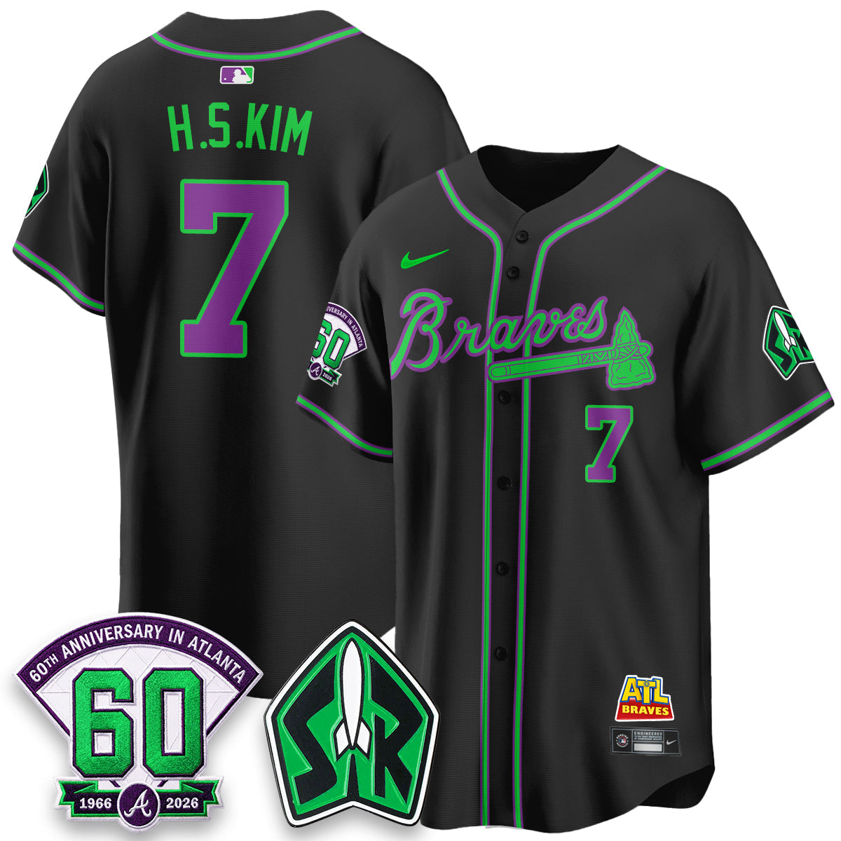 Atlanta Braves 60th Anniversary Space Ranger Edition Vapor Limited Jersey - Stitched