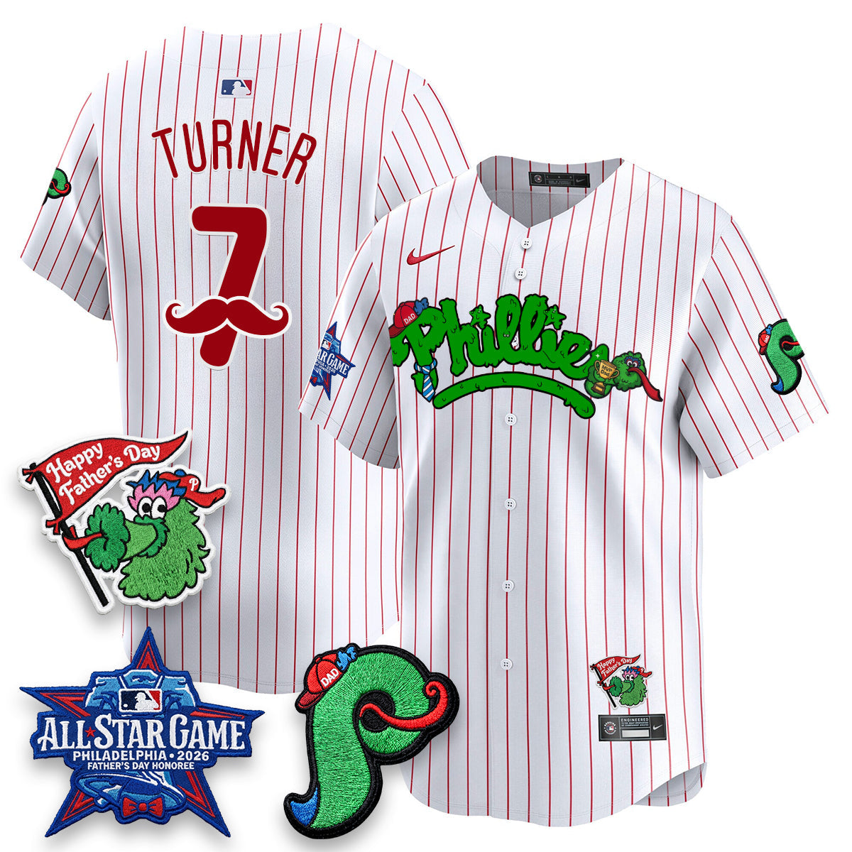 Philadelphia Phillies Happy Father's Day Vapor Jersey - Stitched