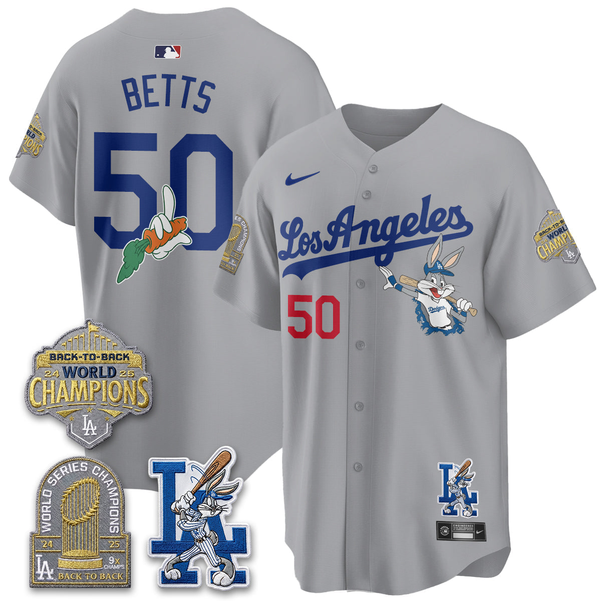 Los Angeles Dodgers Bunny Vapor Limited Jersey - Stitched-Cuztomshoes
