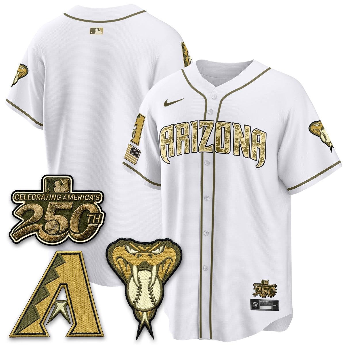 Arizona Diamonbacks Salute to Service 2026 Vapor Premier Limited Jersey - Stitched-Cuztomshoes