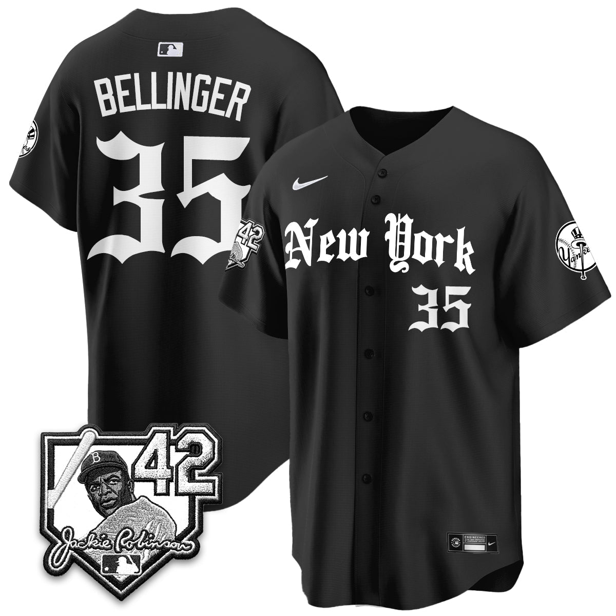 New York Yankees 2026 Jackie Robinson Day Gothic Vapor Limited Jersey - Stitched