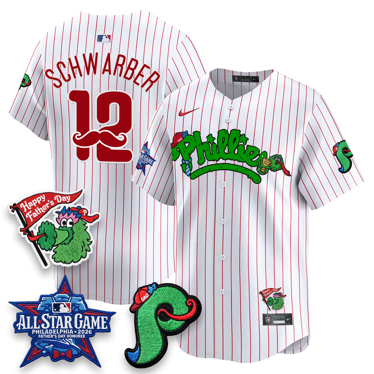 Philadelphia Phillies Happy Father's Day Vapor Jersey - Stitched