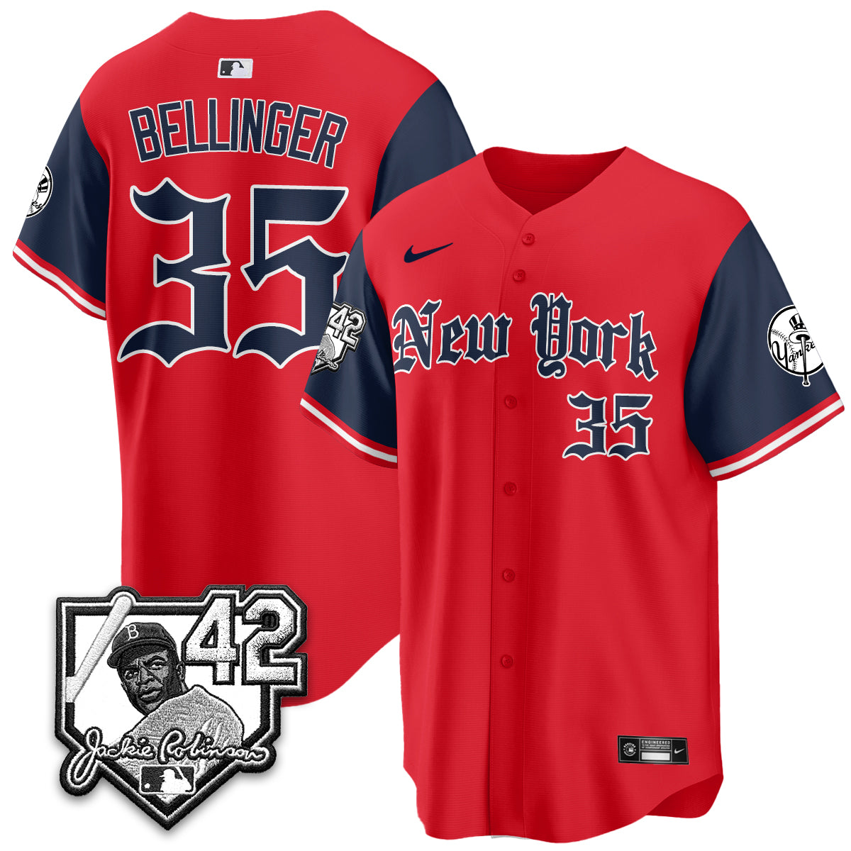 New York Yankees 2026 Jackie Robinson Day Gothic Vapor Limited Jersey - Stitched