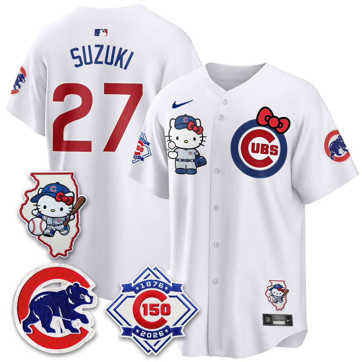 Chicago Cubs x Meow KT Vapor Premier Limited Jersey - Stitched V2