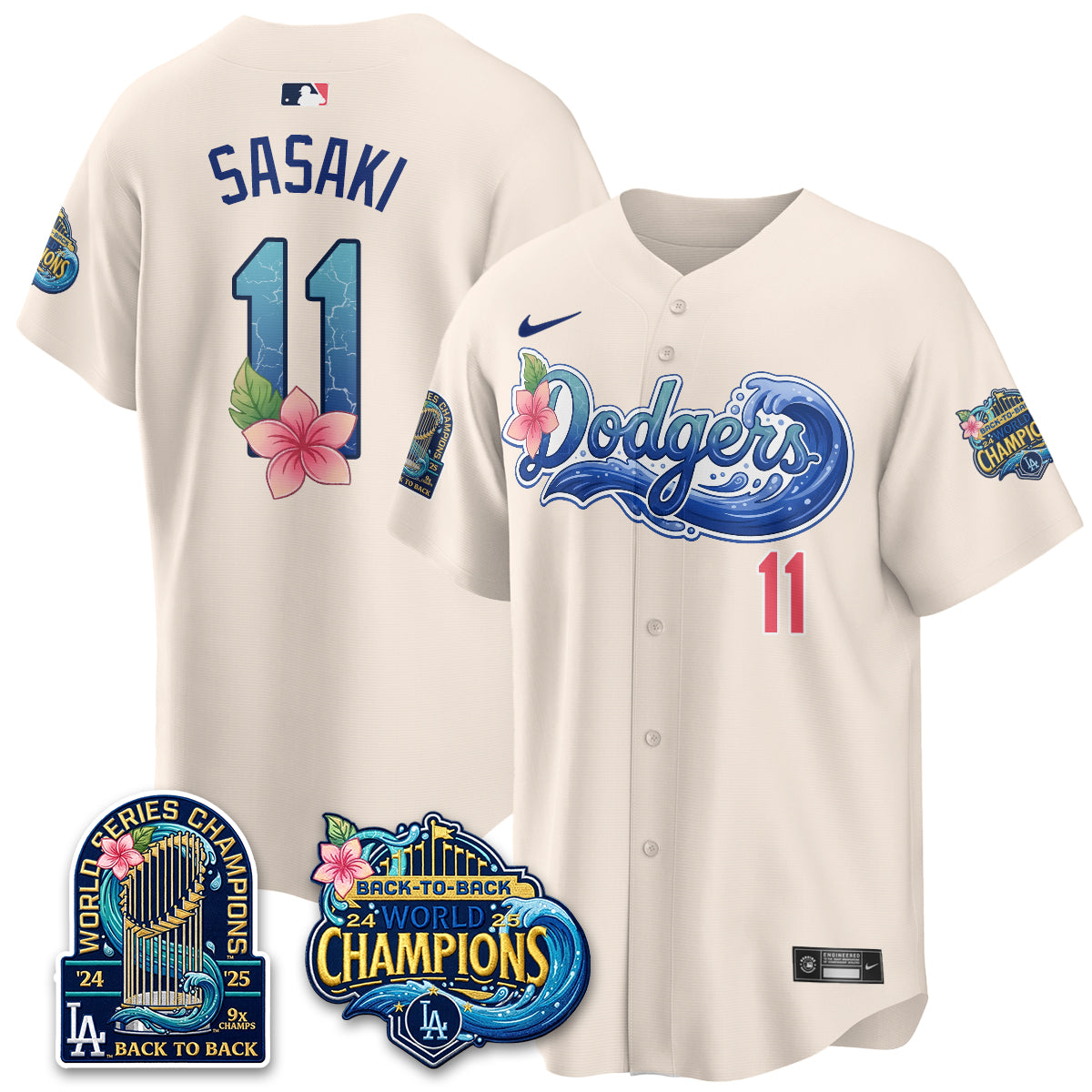 Los Angeles Dodgers Aloha Spirit Vapor Limited Jersey - Stitched-Cuztomshoes