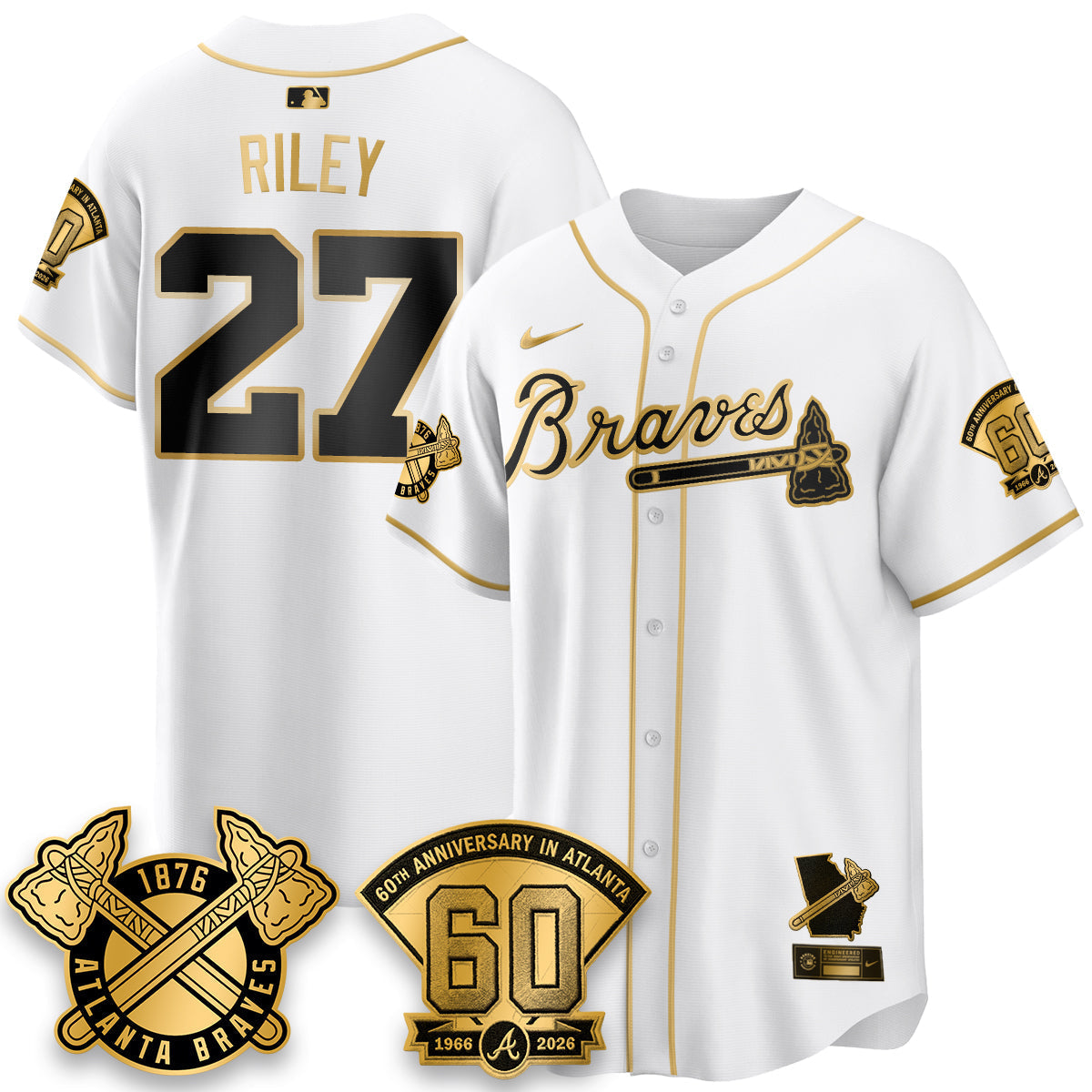 Atlanta Braves 60th Anniversary Special Edition Vapor Limited Jersey - Stitched-Cuztomshoes