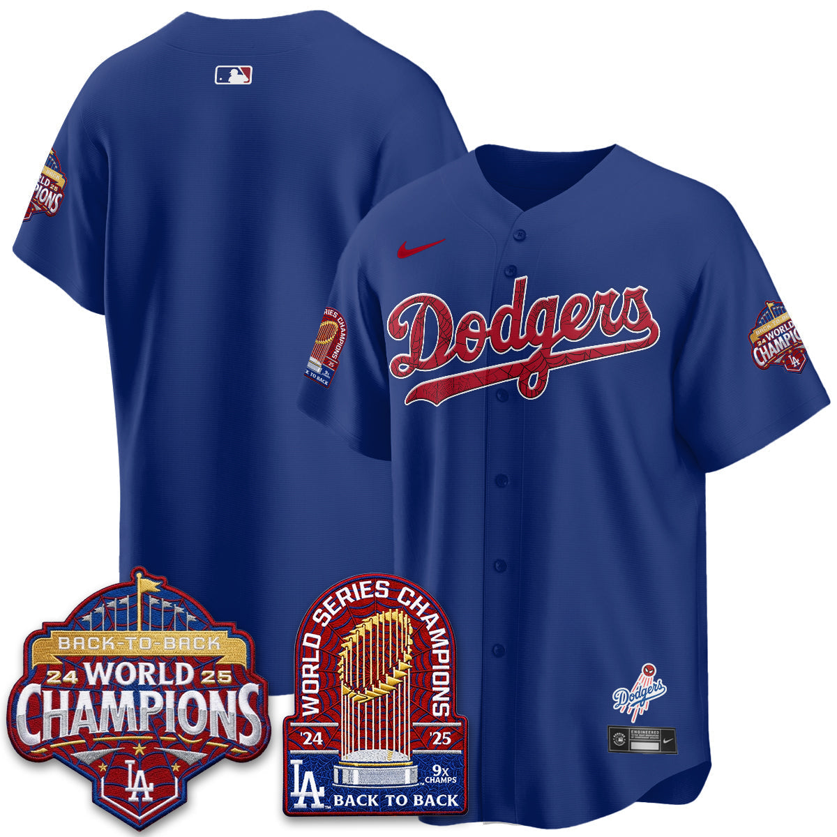 Los Angeles Dodgers x Web-Head 2026 Vapor Jersey - Stitched