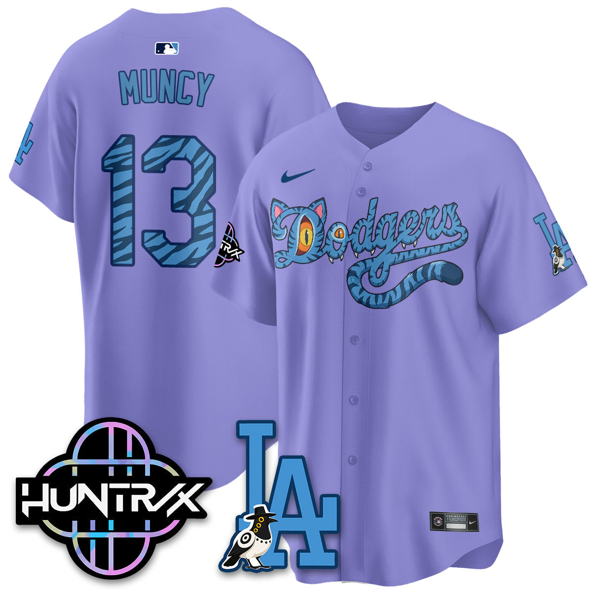 Los Angeles Dodgers x K-Pop Demon Hunters 2026 Vapor Jersey - Stitched-Cuztomshoes