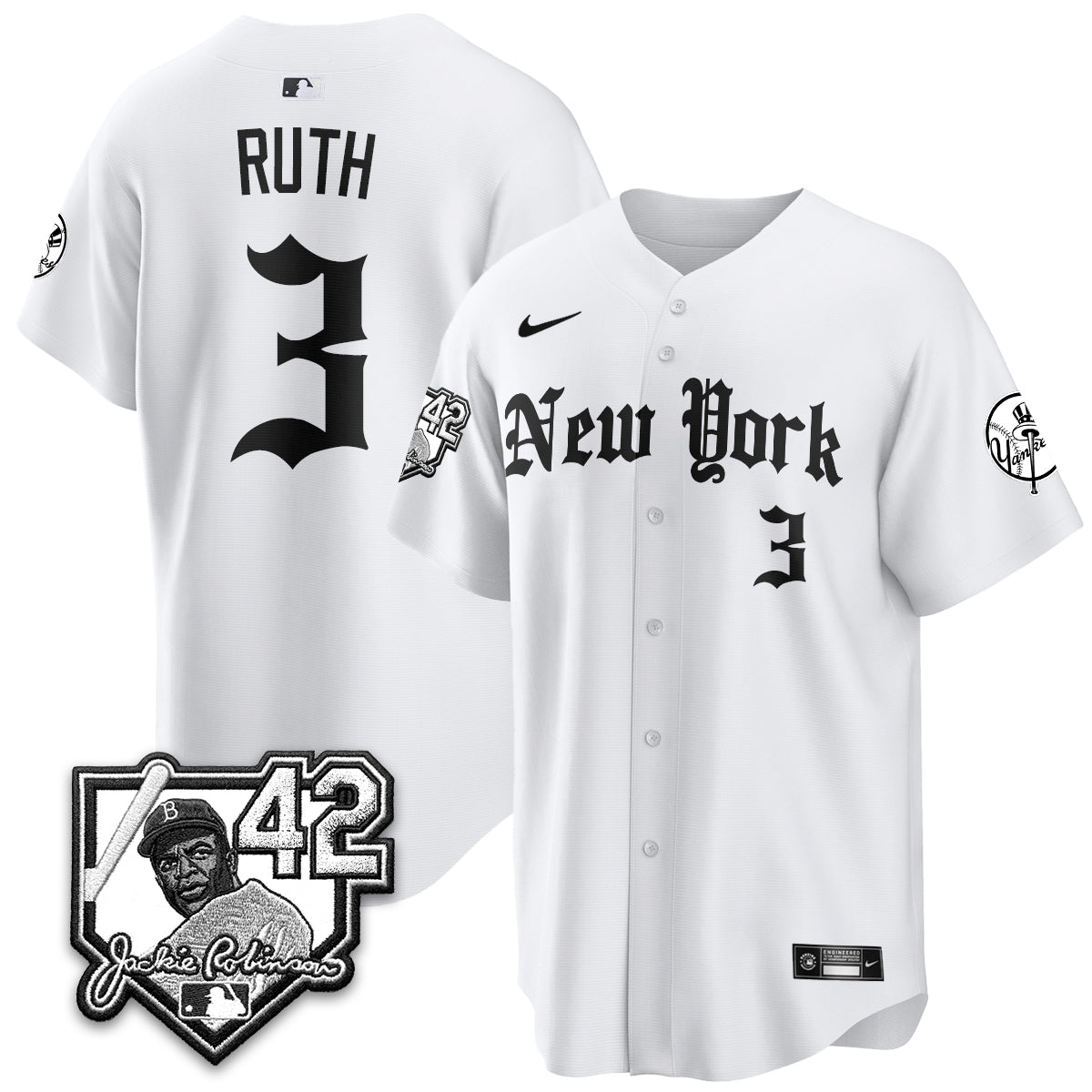 New York Yankees 2026 Jackie Robinson Day Gothic Vapor Limited Jersey - Stitched