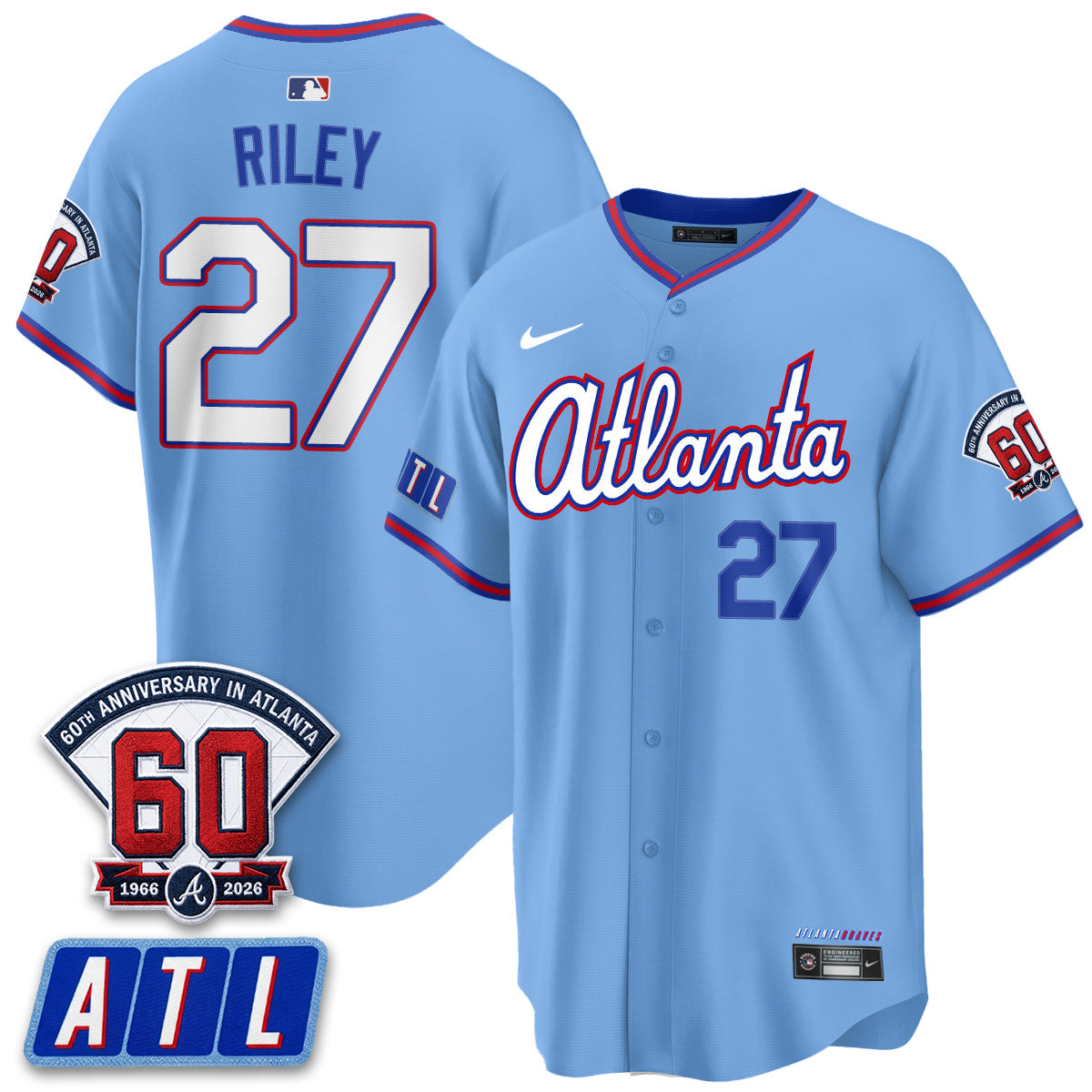 Atlanta Braves 2026 60th Anniversary Vapor Limited Jersey - Stitched