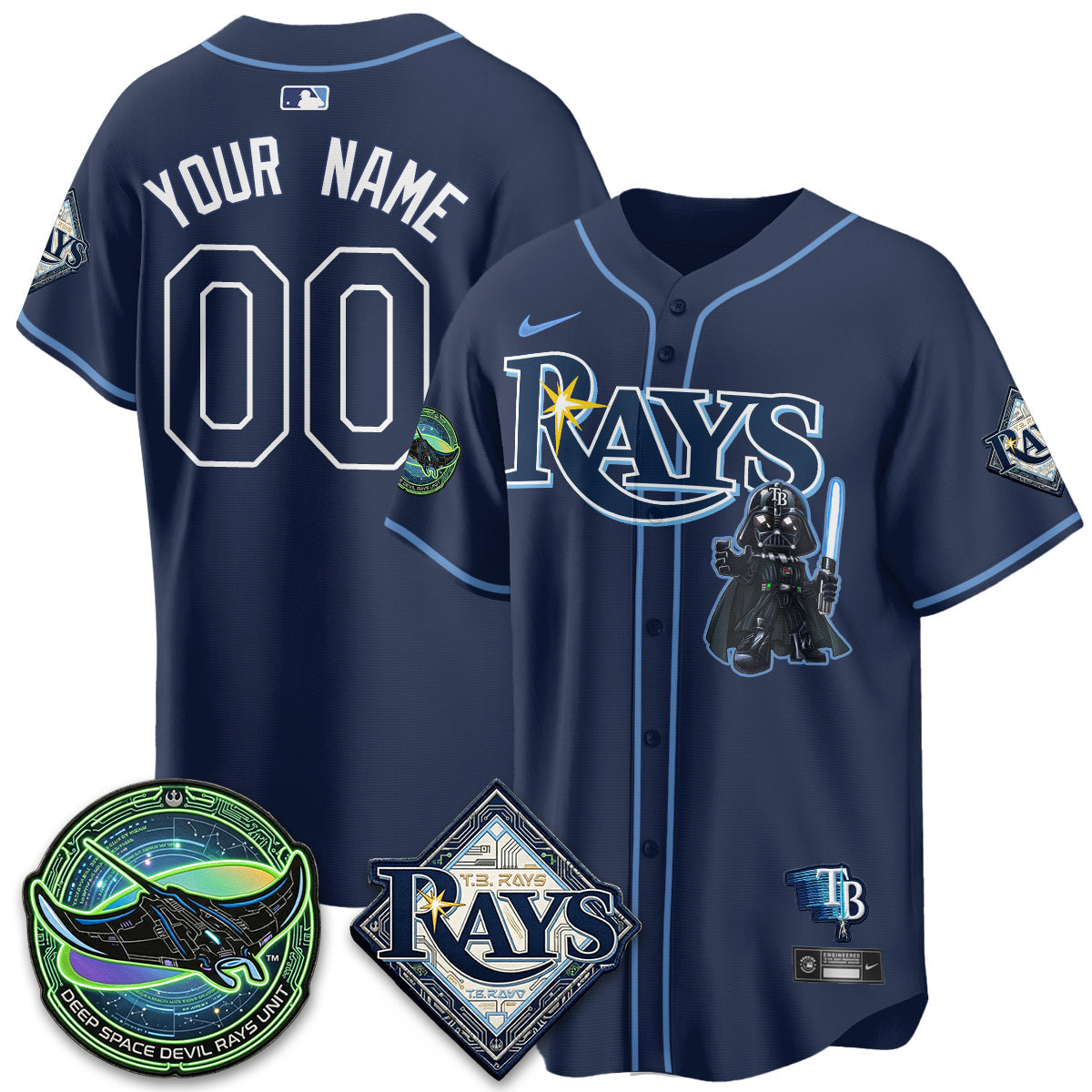 Tampa Bay Rays x SW Vapor Limited Custom Jersey - Stitched