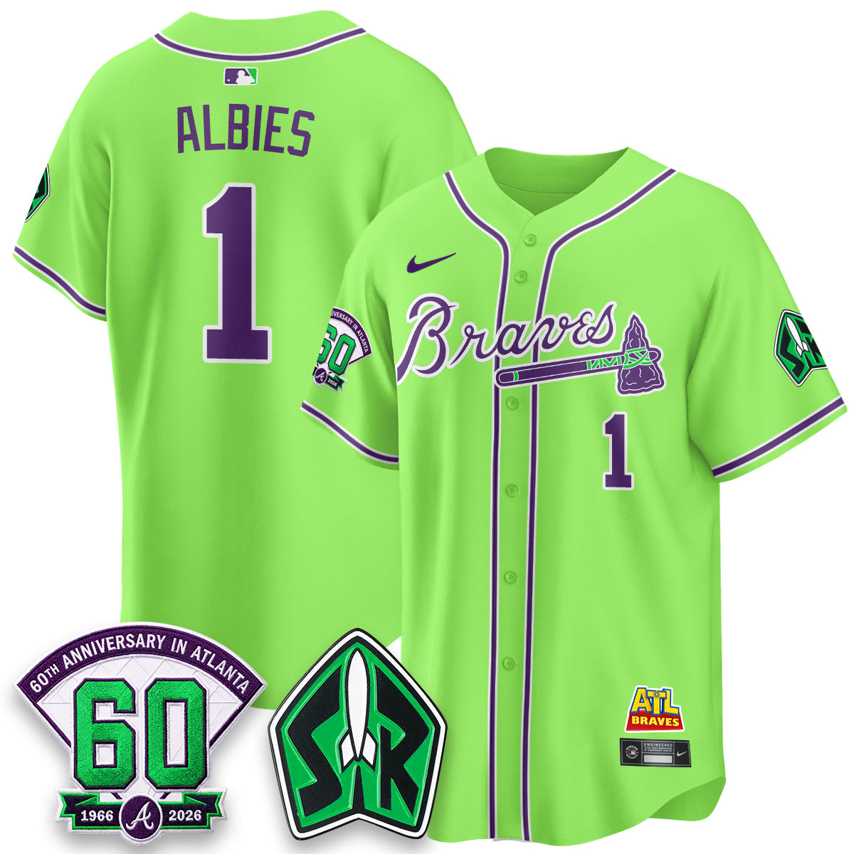 Atlanta Braves 60th Anniversary Space Ranger Edition Vapor Limited Jersey - Stitched