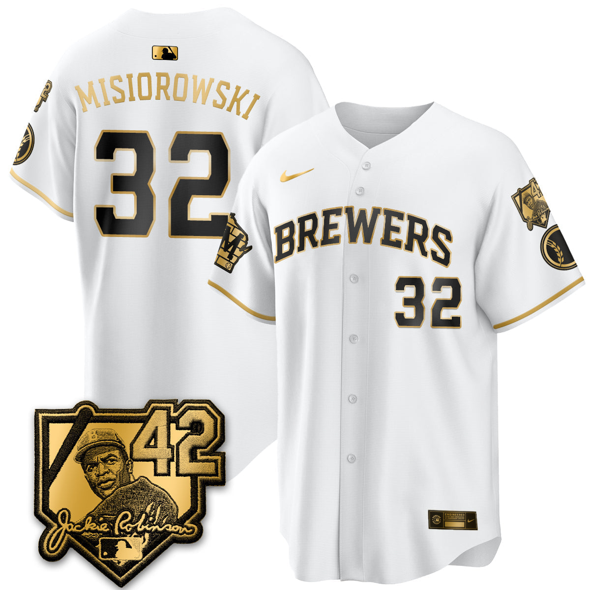 Milwaukee Brewers 2026 New Era Vapor Limited Jersey - Stitched-Cuztomshoes