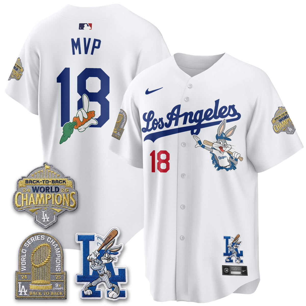 Los Angeles Dodgers Bunny Vapor Limited Jersey - Stitched-Cuztomshoes