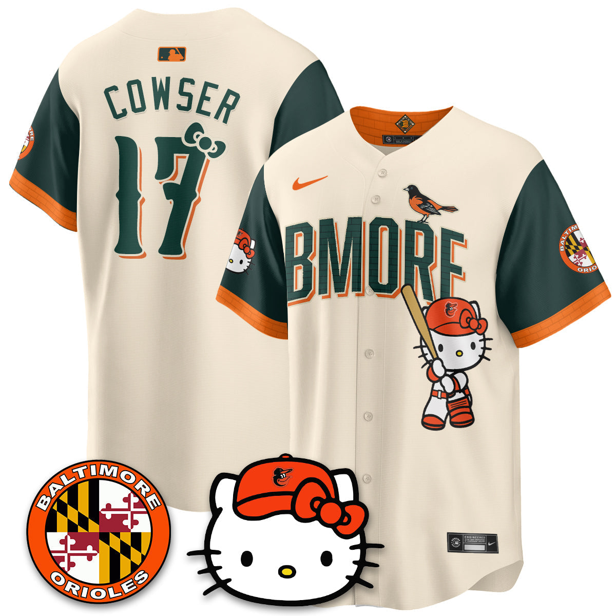 Baltimore Orioles x Meow Kitty Vapor Premier Limited Jersey - Stitched