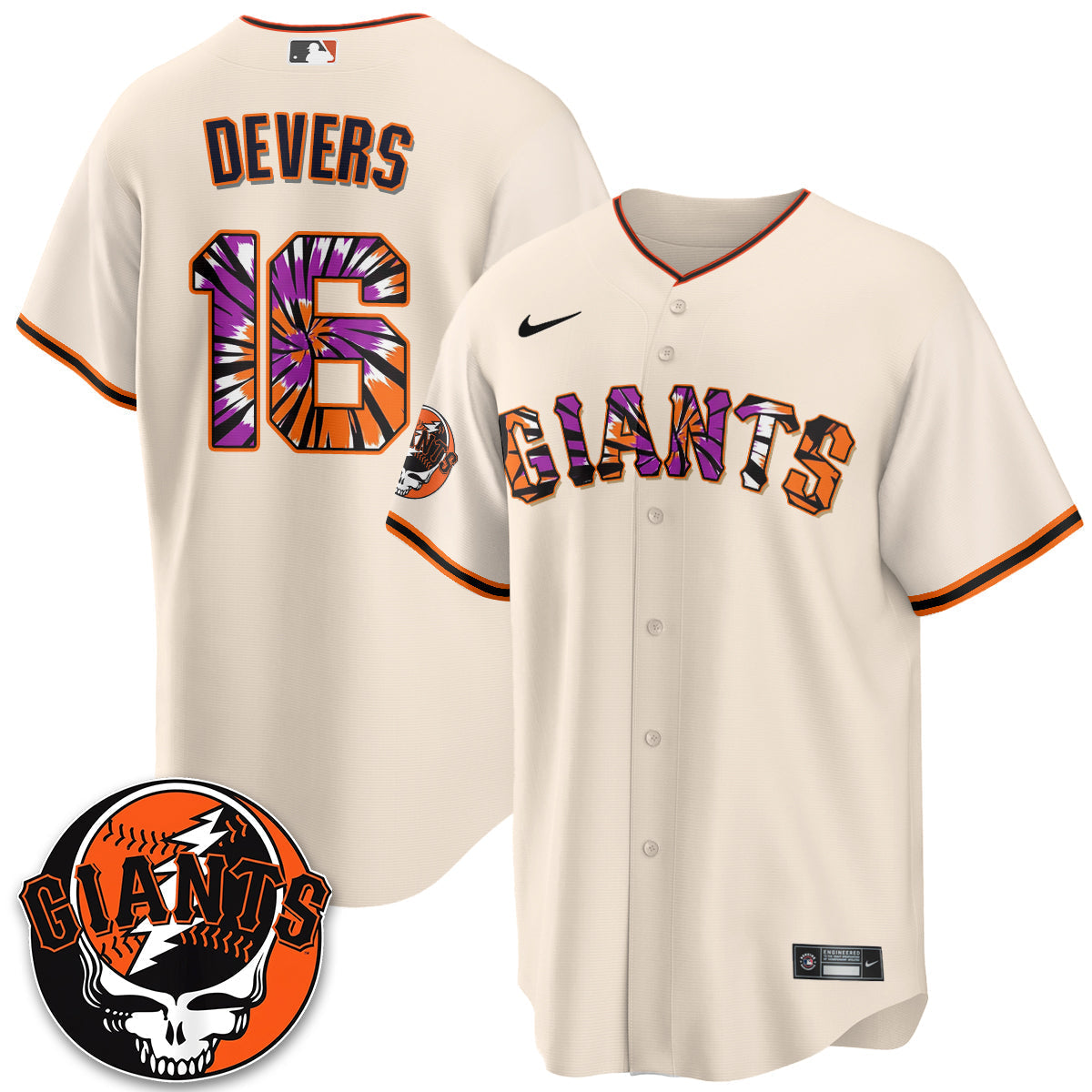 San Francisco Giants x Grateful Dead Vapor Jersey V2 - Stitched