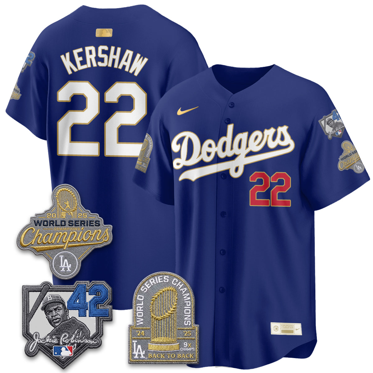 Los Angeles Dodgers 2026 Jackie Robinson New Era Vapor Limited Jersey - Stitched-Cuztomshoes