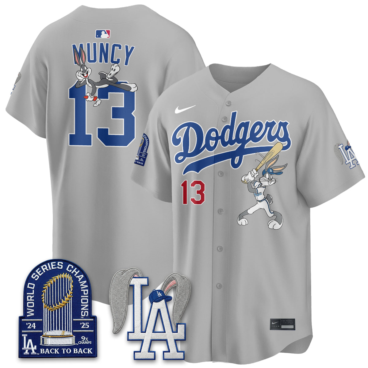 Los Angeles Dodgers Bunny Edition Vapor Jersey - Stitched-Cuztomshoes