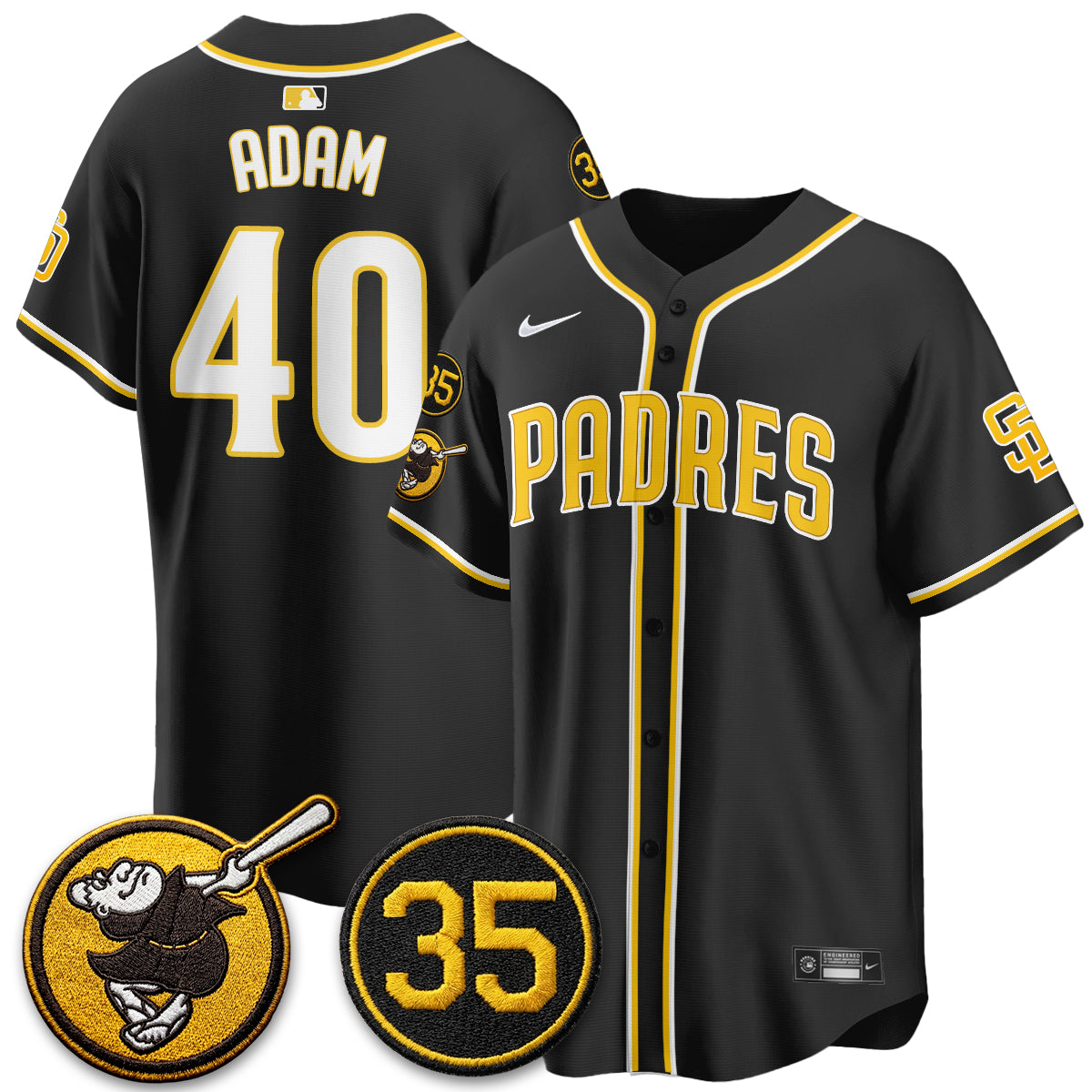 San Diego Padres 2026 Black Out Style Limited Vapor Jersey - Stitched