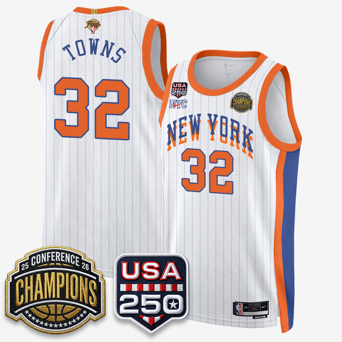 New York Knicks 2026 Basketball Eastern Conference Champions City Edition Jersey V2- Stitched-Cuztomshoes