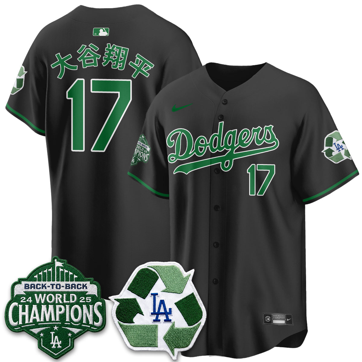 Los Angeles Dodgers Happy Earth Day Vapor Jersey -Stitched