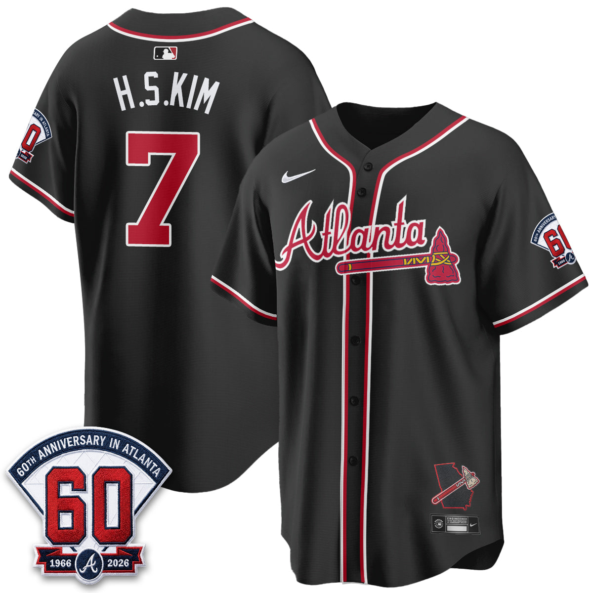 Atlanta Braves 2026 Black Out Style Vapor Limited Jersey - Stitched