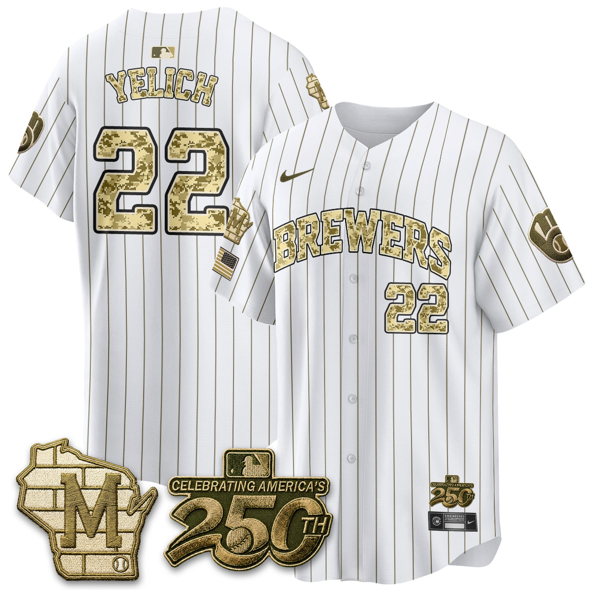 Milwaukee Brewers Salute to Service 2026 Vapor Limited Jersey - Stitched-Cuztomshoes