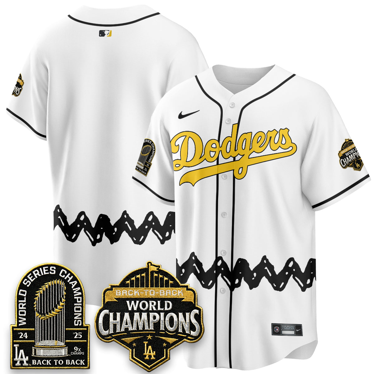 Los Angeles Dodgers x P-nuts Style Vapor Jersey - Stitched-Cuztomshoes