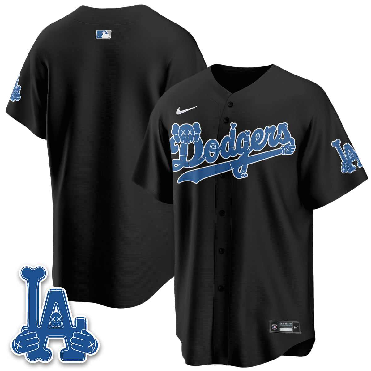 Los Angeles Dodgers x KAWS Edition Vapor Jersey V2- Stitched-Cuztomshoes