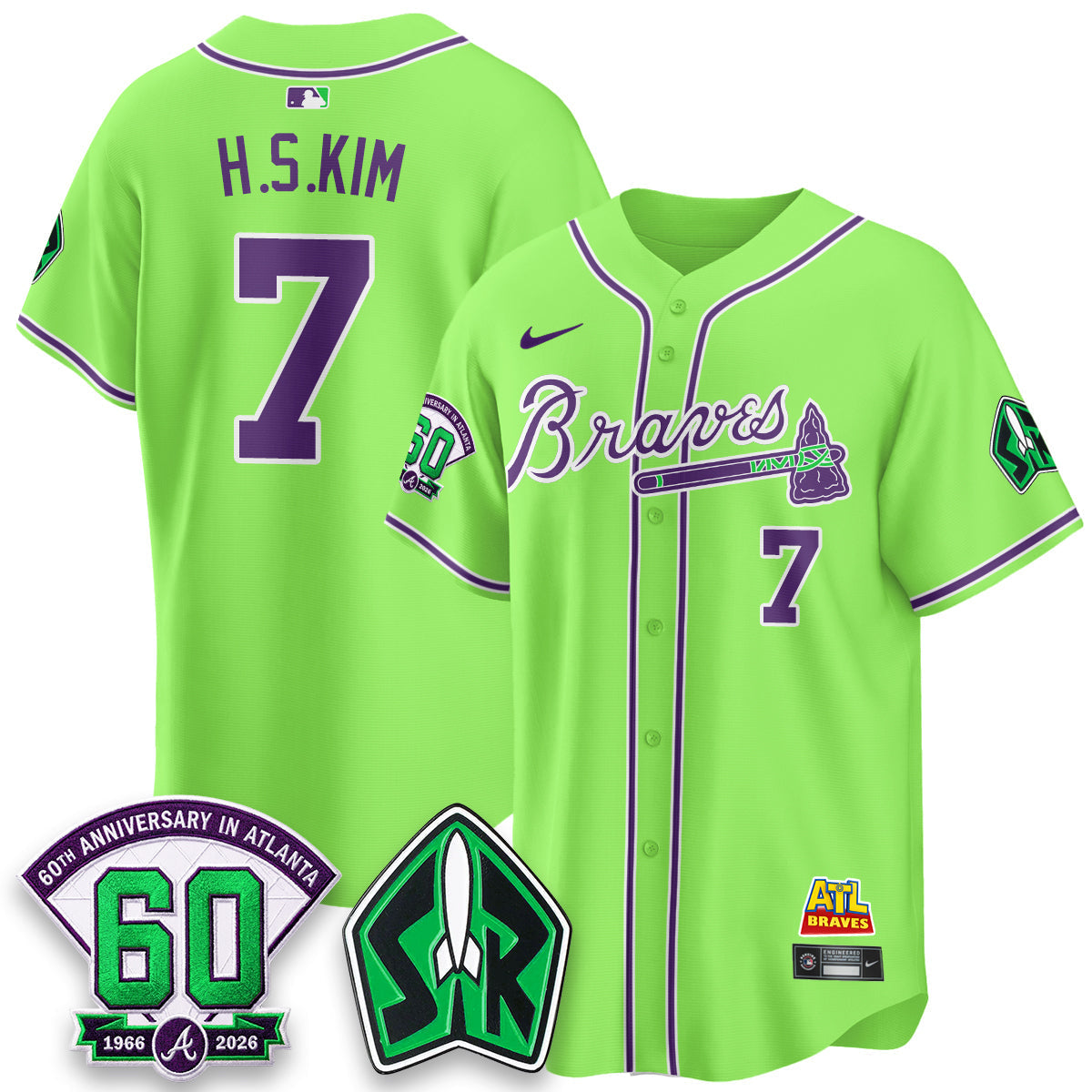 Atlanta Braves 60th Anniversary Space Ranger Edition Vapor Limited Jersey - Stitched