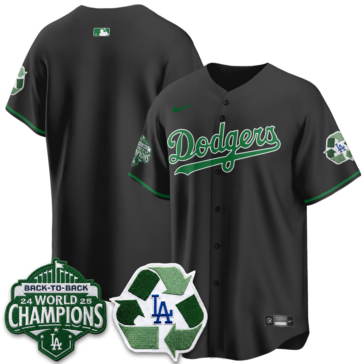 Los Angeles Dodgers Happy Earth Day Vapor Jersey -Stitched