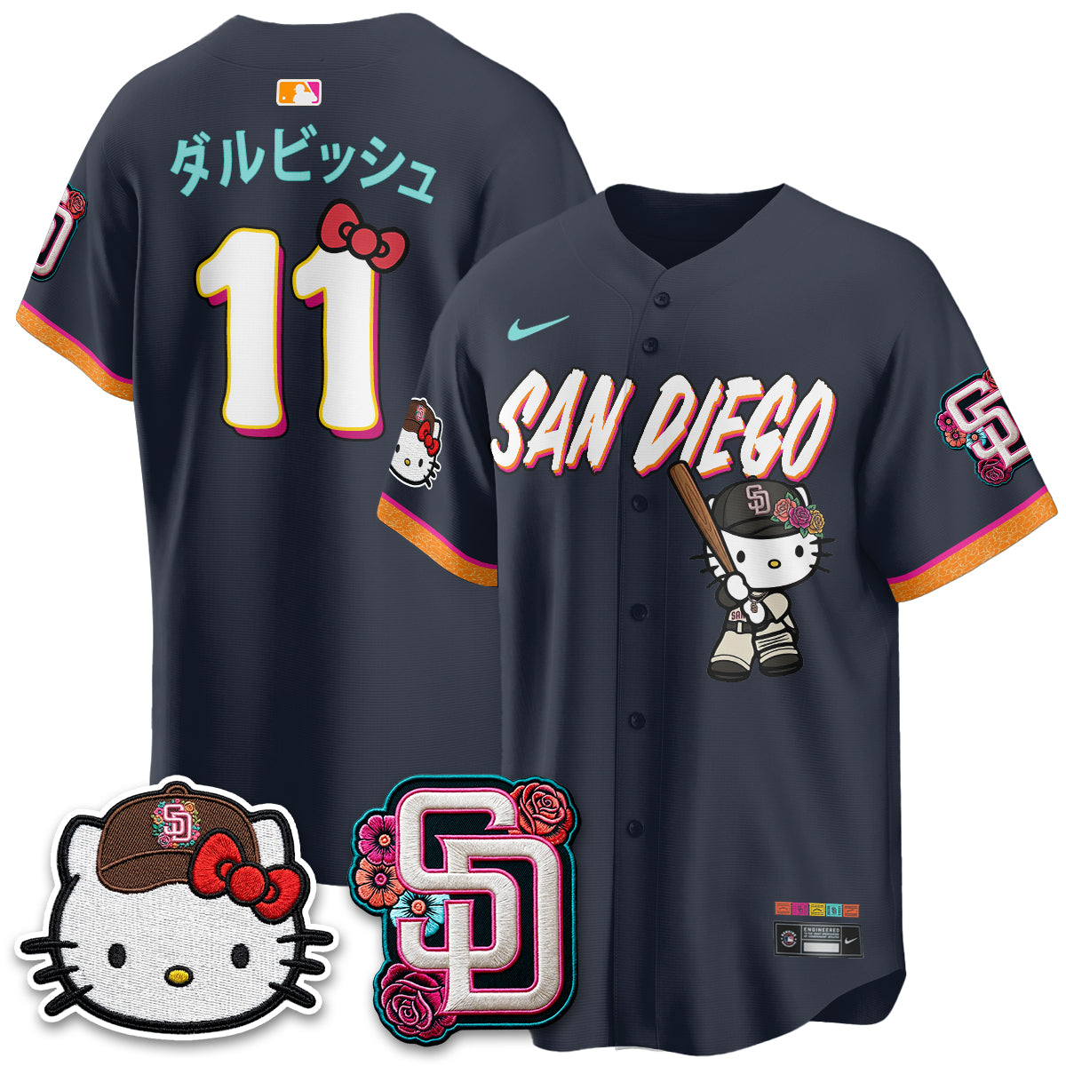 San Diego Padres 2026 City Connect x Meow KT Vapor Limited Jersey - Stitched