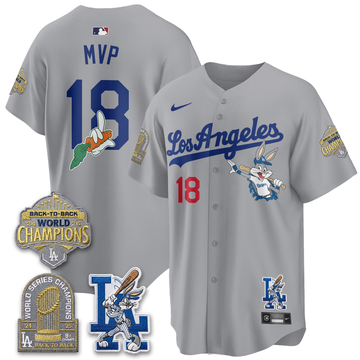 Los Angeles Dodgers Bunny Vapor Limited Jersey - Stitched-Cuztomshoes