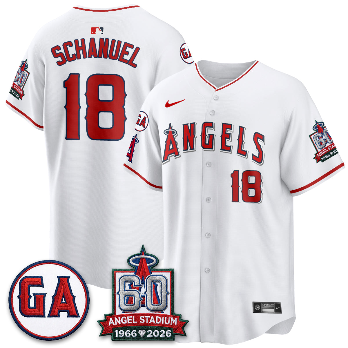 Los Angeles Angels 60th Anniversary Vapor Jersey - Stitched V3-Cuztomshoes