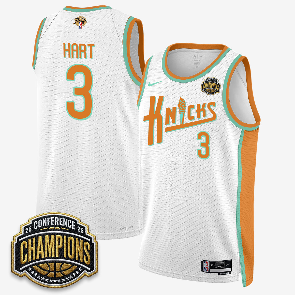 New York Knicks 2026 Eastern Conference Champions Special Edition Jersey V2- Stitched-Cuztomshoes