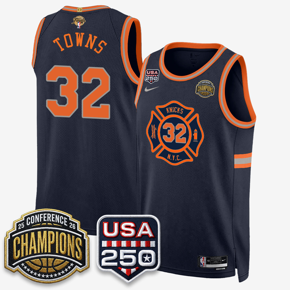 New York Knicks 2026 Basketball Eastern Conference Champions City Edition Jersey V2- Stitched-Cuztomshoes