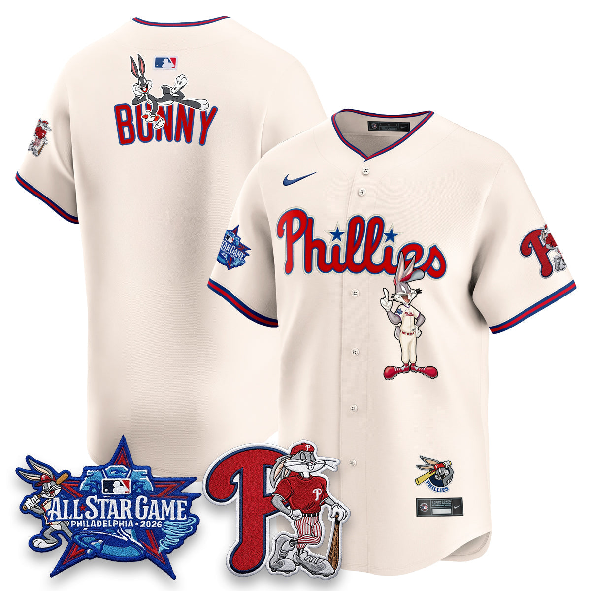 Philadelphia Phillies x Bunny Vapor Premier Limited Jersey - Stitched